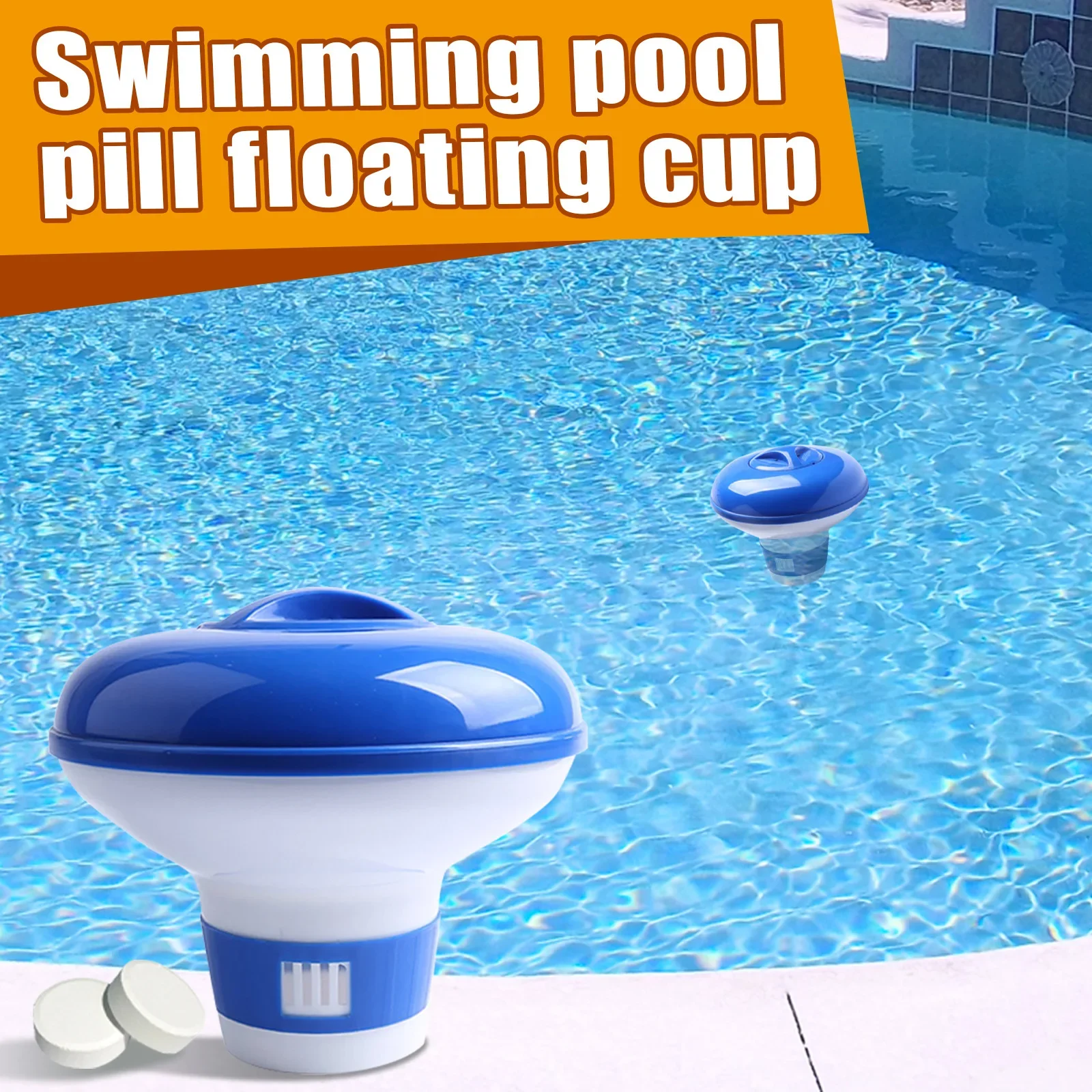 Floating Swimming Pool Chemical Floater Chlorine Bromine Tablets Floating Dispenser Applicator Swimming Spa Hot Tub Supplies