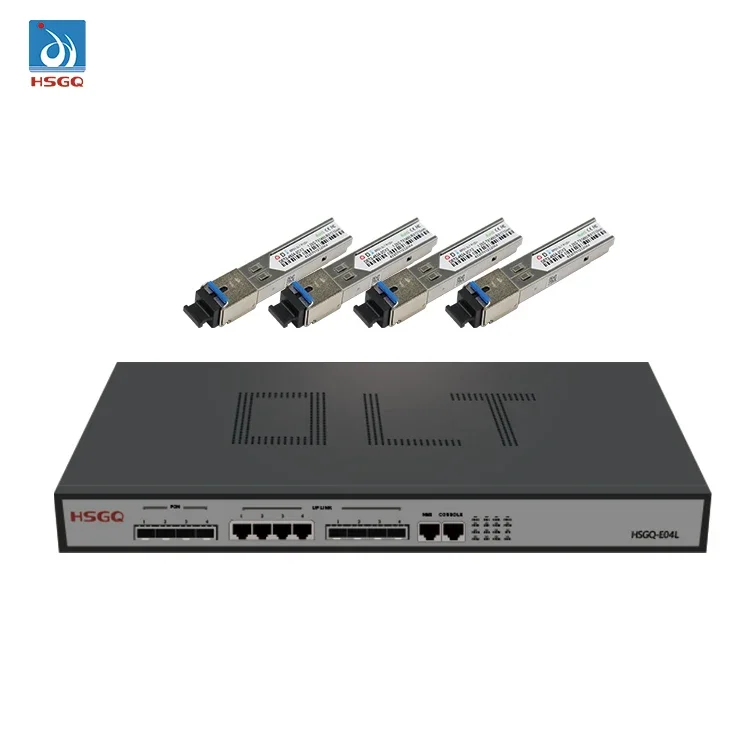 HSGQ- E04R KIT Mini OLT Epon 4 port olt 1.25G hsgq SFP Modules PX20++ Xpon Epon Gpon olt