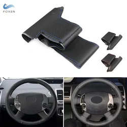 For Toyota Prius 20 XW20 2004 2005 2006 2007 2008 2009 Hand-stitched Car Steering Wheel Leather Cover Trim Interior Accessories