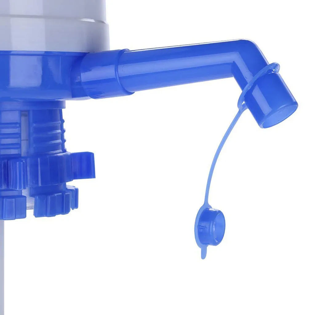 Manual Water Pump Bottle Kettle Manual Distributor Camping Water Dispenser Spigot Blue Water Pump Household Bucket Water Faucet view 3