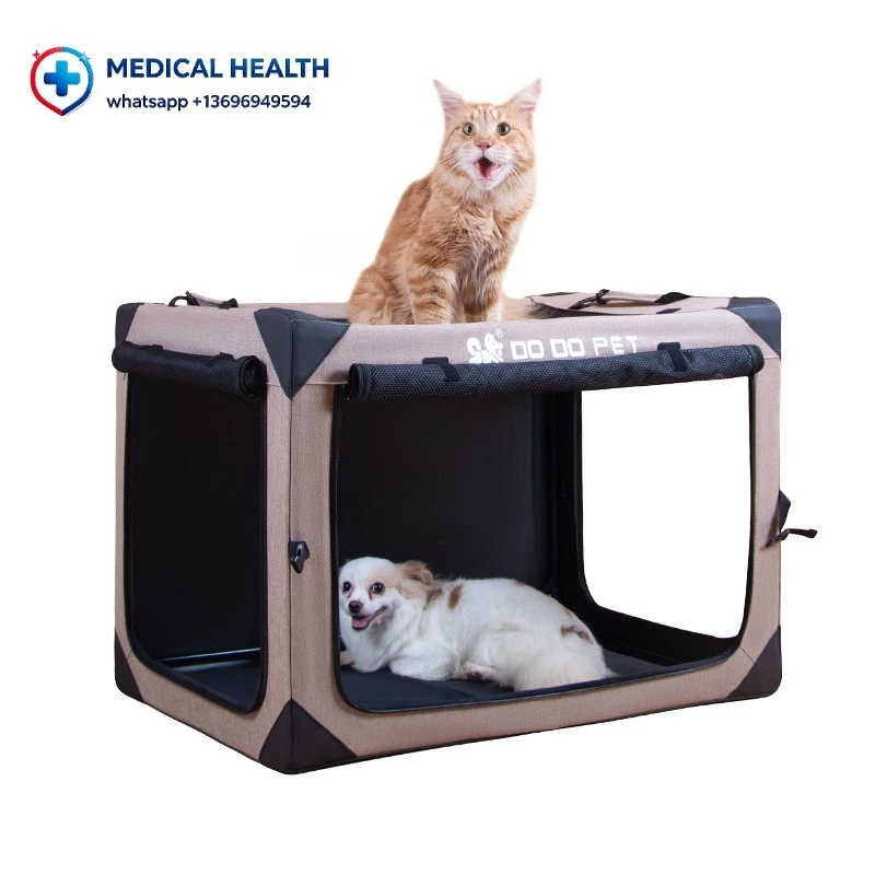 Foldable Portable Dog Cage Lightweight Breathable Car Travel Pet Safety Seat Nest