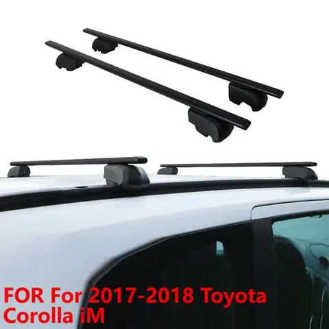 Per il 2017-2018 Toyota Corolla iM Portapacchi portapacchi con barre trasversali nere