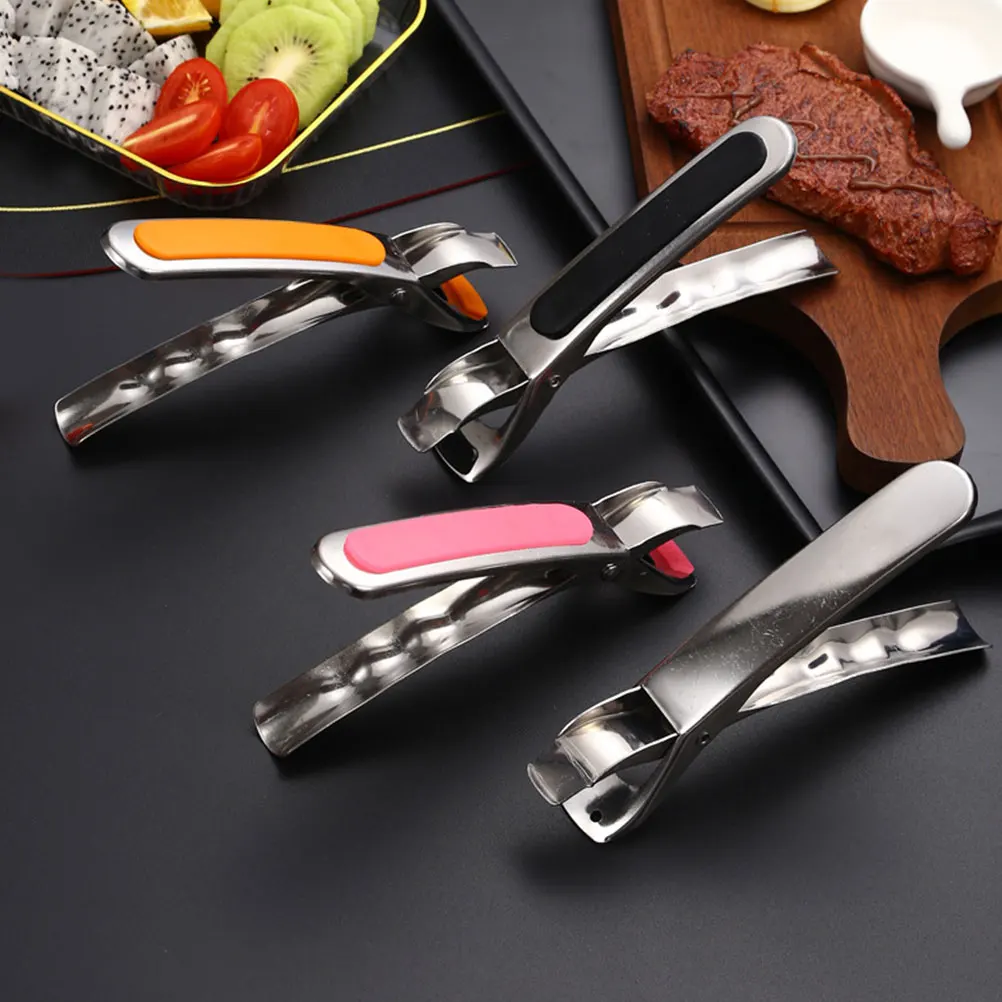 

3 Pcs Anti scalding Clips Sturdy Stainless Steel Hot Plate Gripper Dish Bowl Tong Kitchen Tool Necessity Cookware Helper