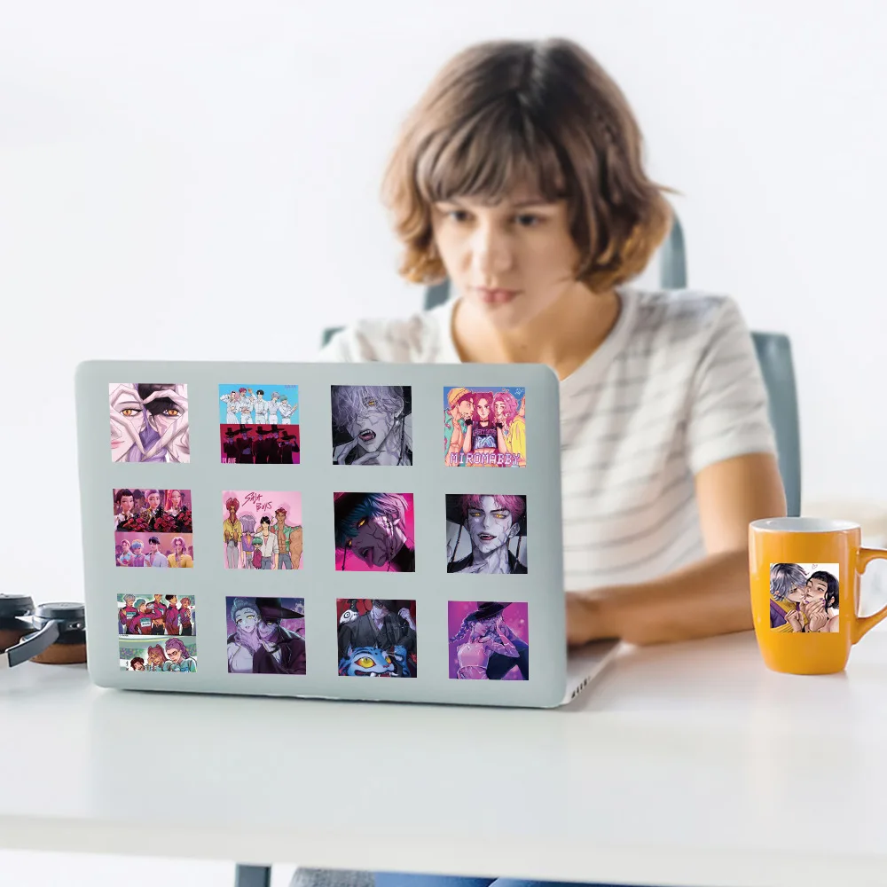 لفة ملصق مجموعة ساحرة الصيادة من KPOP - 500 قطعة من ملصقات الختم الطرفية، شريط مزخرف لدفاتر القصاصات بنفسك #5