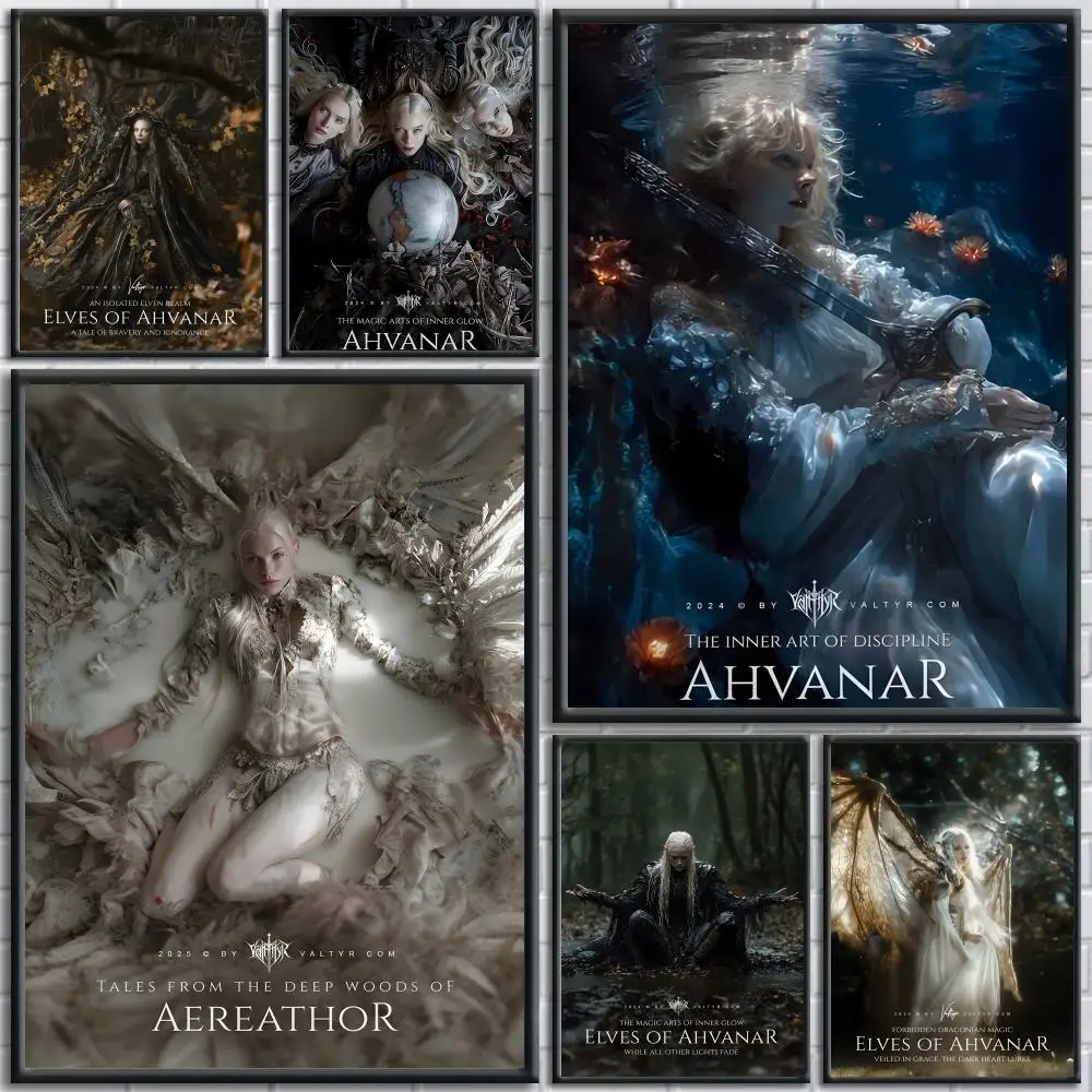 L-Legend Of The Dark Elf E-Elven Realm Ahvanar Poster Painting Prints Wall Art Picture Film Room Home Bar Cafe Decor Home  Mural