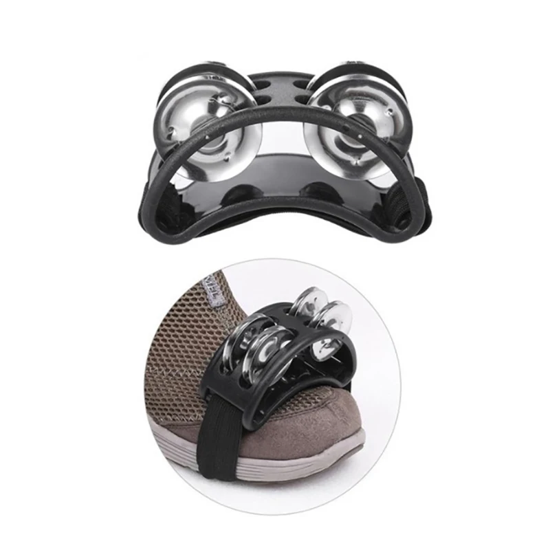1pc Foot Tambourine Musical Instrument Percussion Foot Drum Foot Shaker For Singer Guitar Players KTV Party