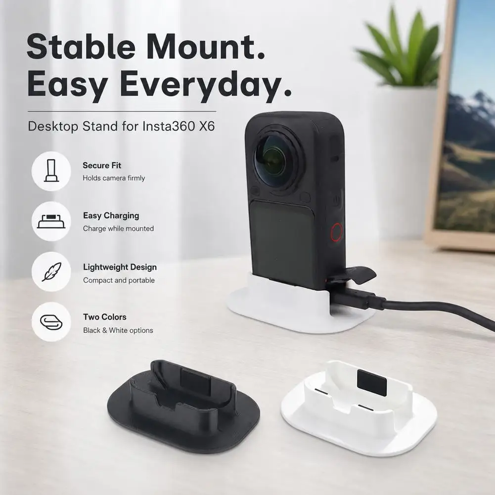 Enlarged Support Base For Insta360 X6 Camera Desktop Nonslip Holder For Insta360 X6 Fixed Shooting Bracket Stand Accessories
