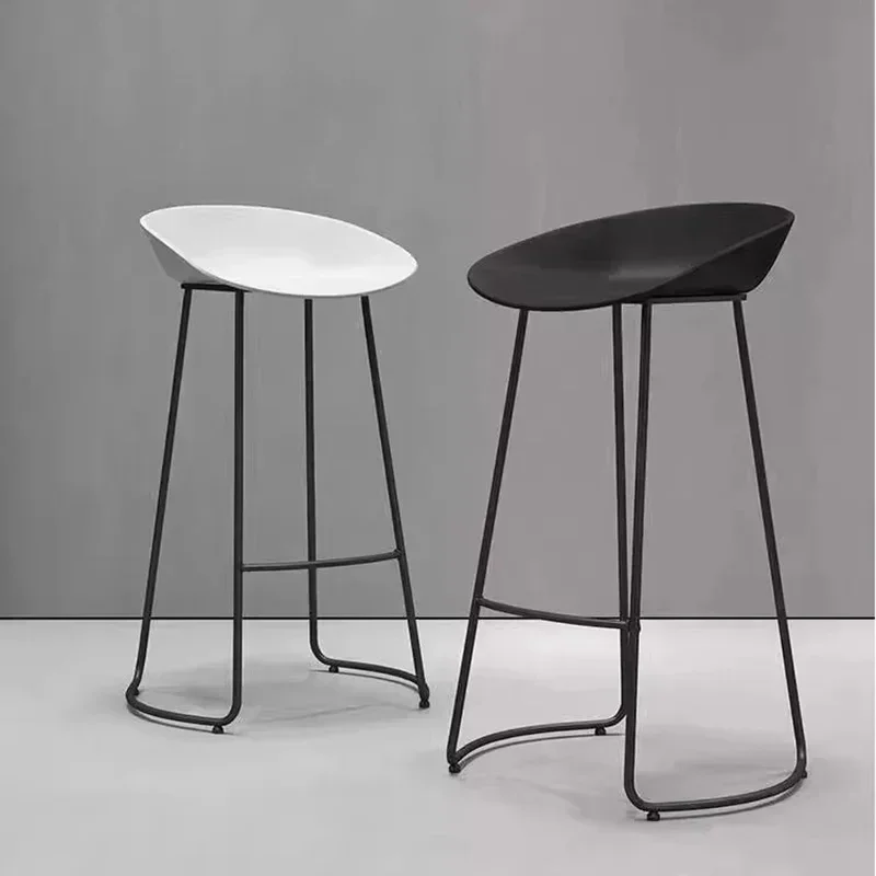 Nordic Simple Fashion Bar Stool Chair Design Kitchen Elegant Island Bar Stool Vanity Beauty Taburete Alto Cocina Furniture