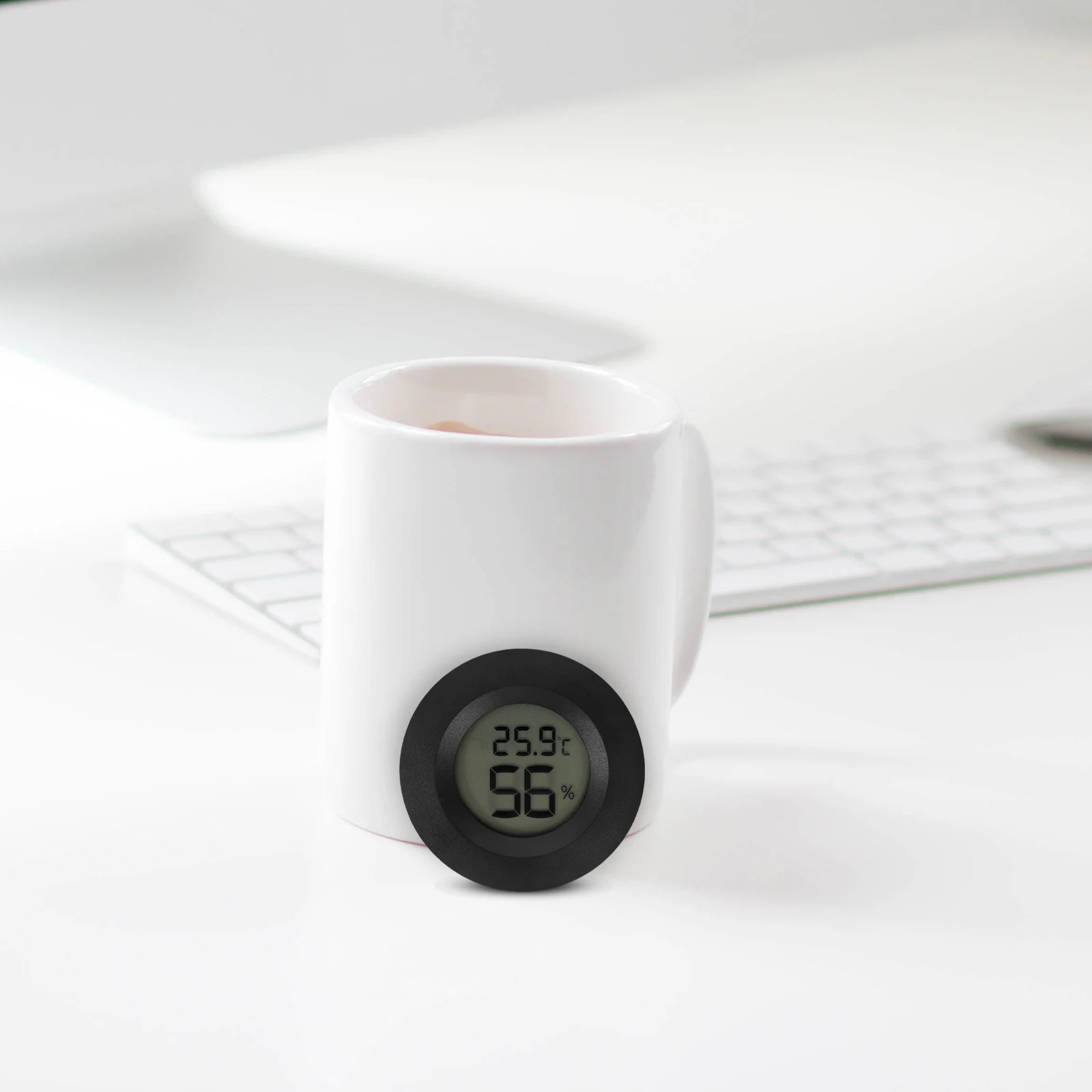 

Digital Mini Humidity Thermometer LCD Hygrothermograph Temperature Meter Liquid Crystal Black Precision 5 Easy Read LED