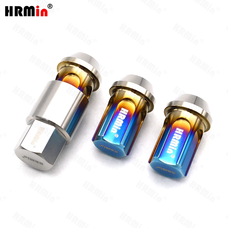 HRMin Close end Gr.5 titanium cone seat anti-theft wheel lug nut M12*1.5*35 for Toyota,Mazda,Honda,Acura,Scion,Lexus,Mitsubishi