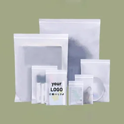 50Pcs frosted cpe cartilage ziplock bag clothing packaging bag book jewelry stationery packaging seal bag printing logo