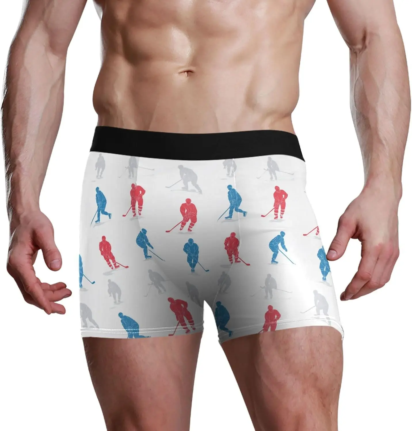 Mens Boxer Briefs Soft Breathable Underwear for Men Sport Silhouette Boxers Shorts S-2XL