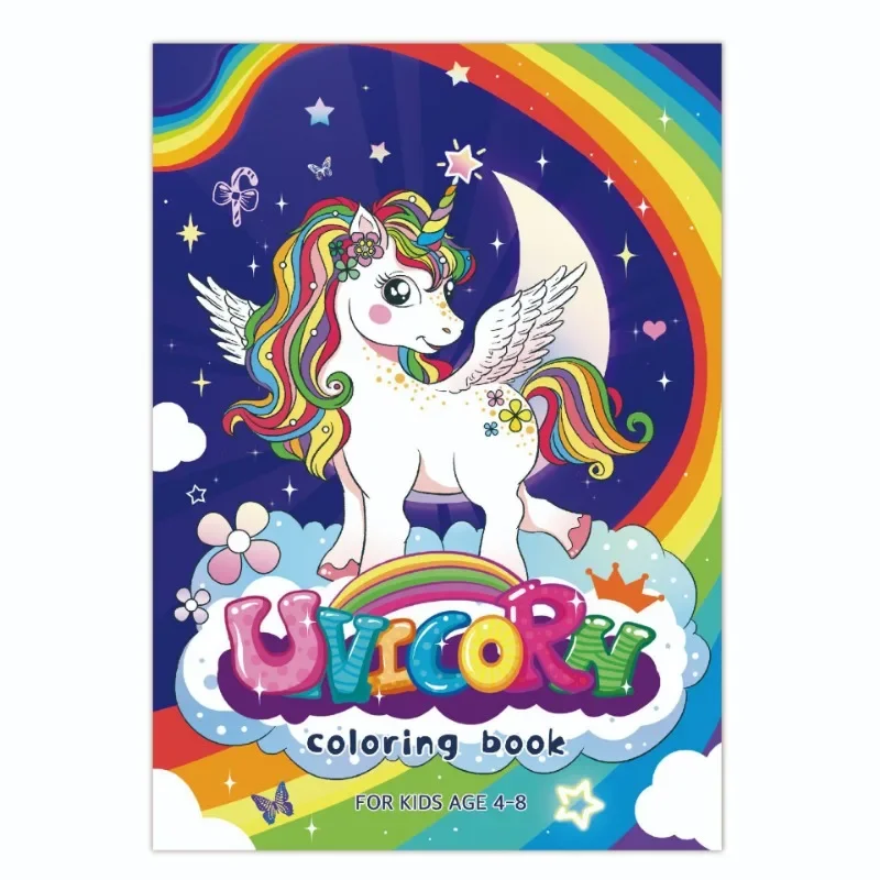 Unicorn Mermaid Coloring Book 60 Cartoon Graffiti Enlightenment 4-year-old Children's Coloring Book