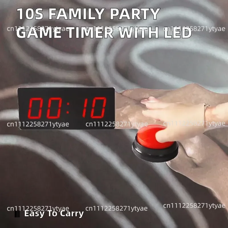 Sports Timer Mini DIY 10 Second Challenge Game Countdown Timer for Gym and Fitness