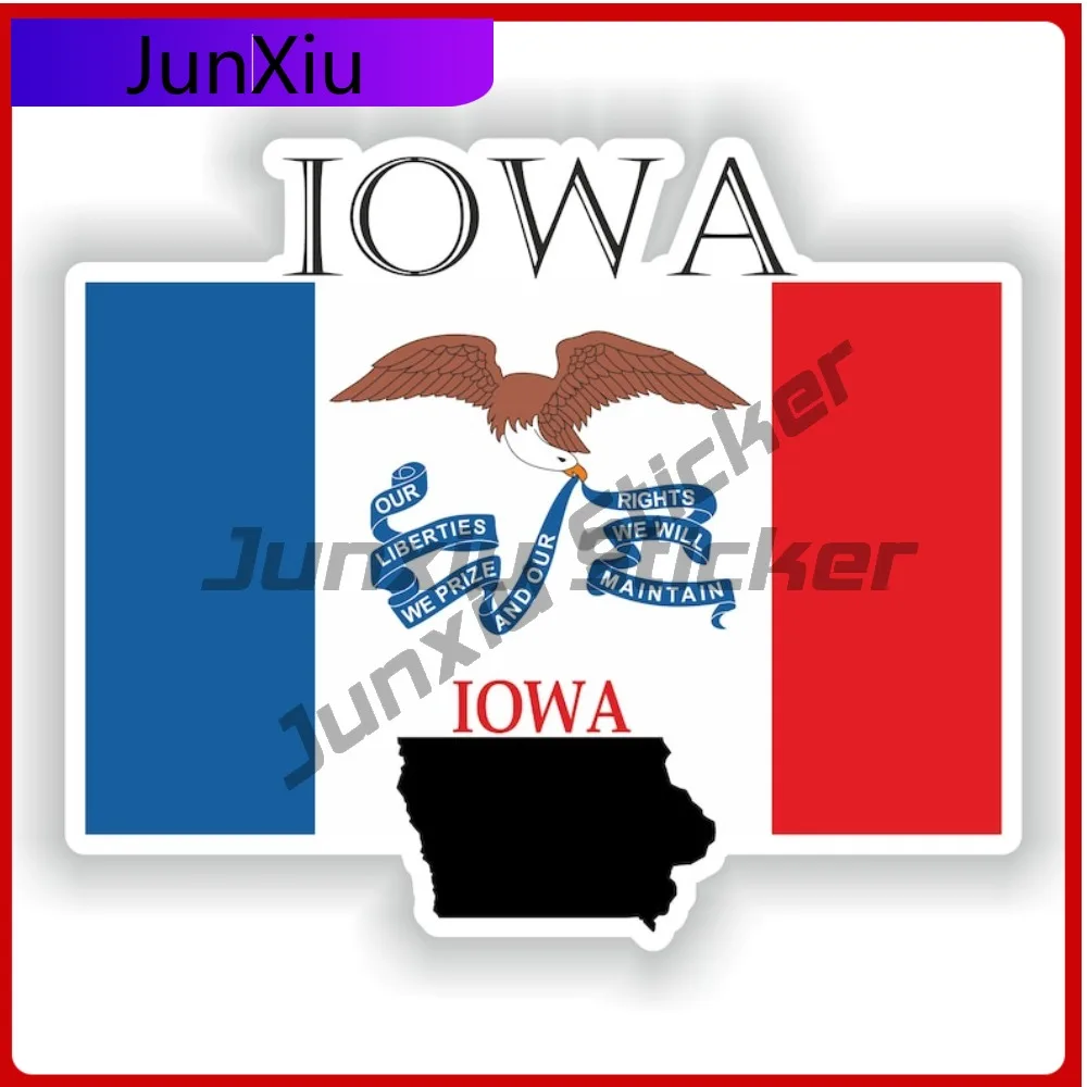 

Iowa Usa Funny Car Fade Resistant Decal Vinyl Proof Funny Sticker Badge Fade UV Wall Shape Vinyl Motorcycle Art Trendy Accessory