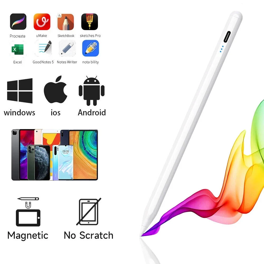 Universal Stylus Pens for Touch Screens Magnetic iPad Pencil Rechargeable for iPhone/iPad and other Phones and Tablets