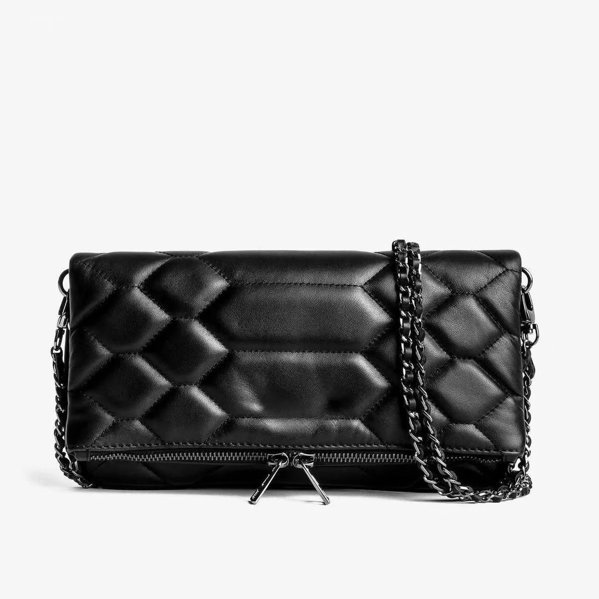 أنيق المرأة الجناح حقيبة كتف أسود بولي Leather جلد ريترو ZADIGant حقيبة كتف تصميم فاخر عادية ريترو السيدات حقيبة كروسبودي