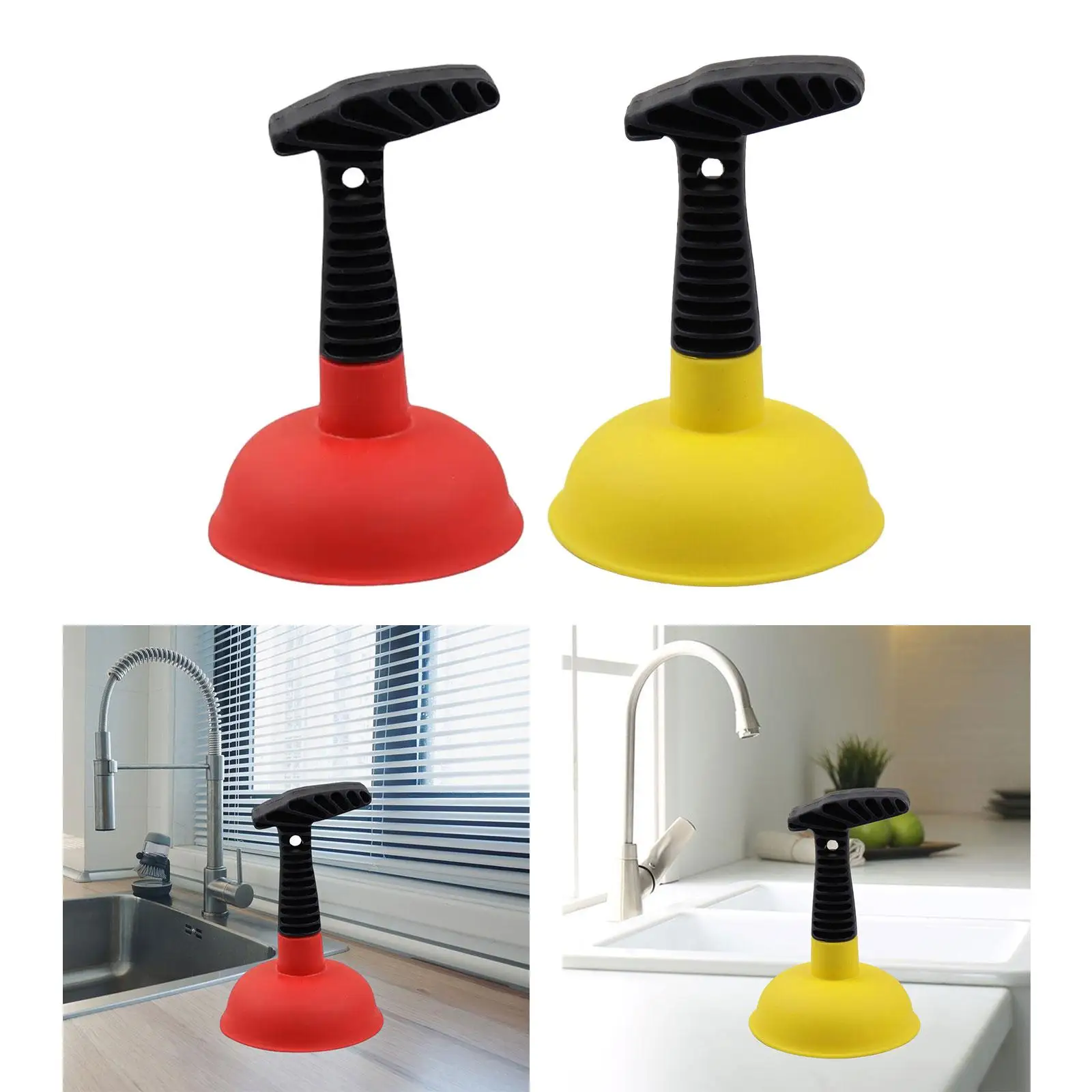 Sink Drain Plunger Small Unclogging Tool Pipe Cleaner Plunger Easy to Use Plumbers Plunger Sink Plunger for RV Shower Toilet