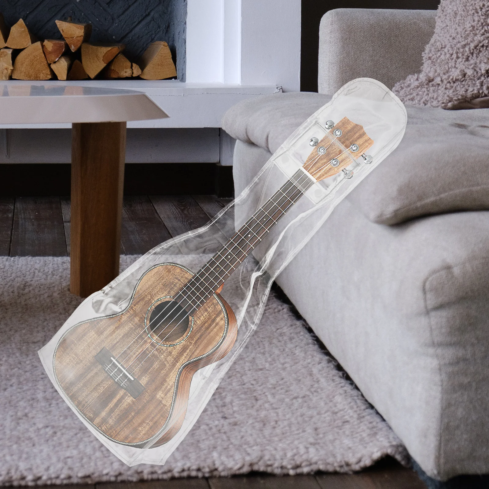 

Ukulele Inch Transparent Dust Protective Musical Instrument Bag Guitar Dust Music Instrument Cover Cover Long Use