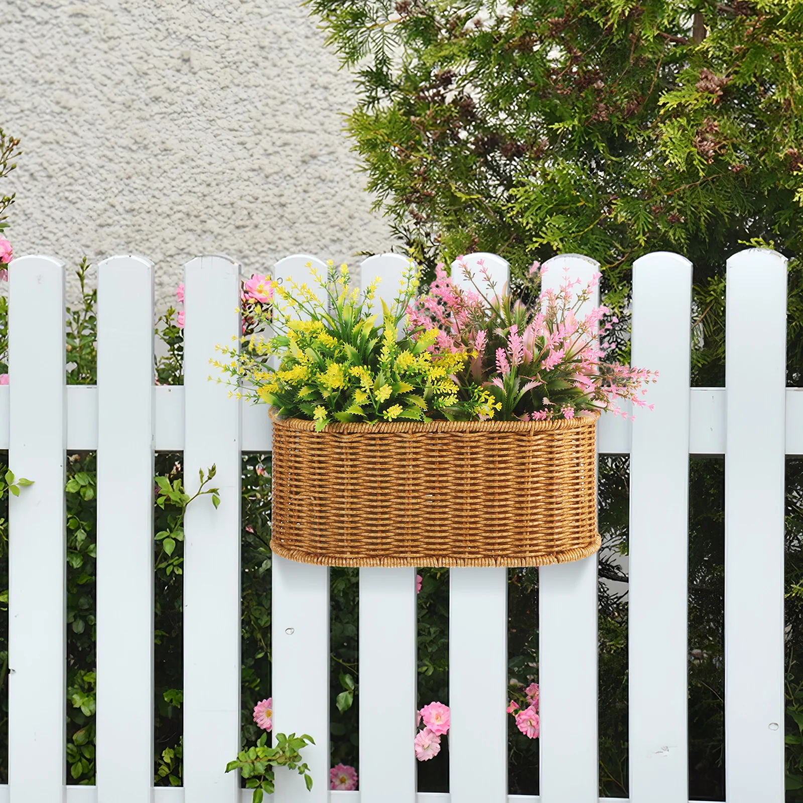

Wall Hanging Basket Large Capacity Kitchen Storage Organizer Woven Design Easy Clean Garlic Onion Holder Wall Hanging Basket