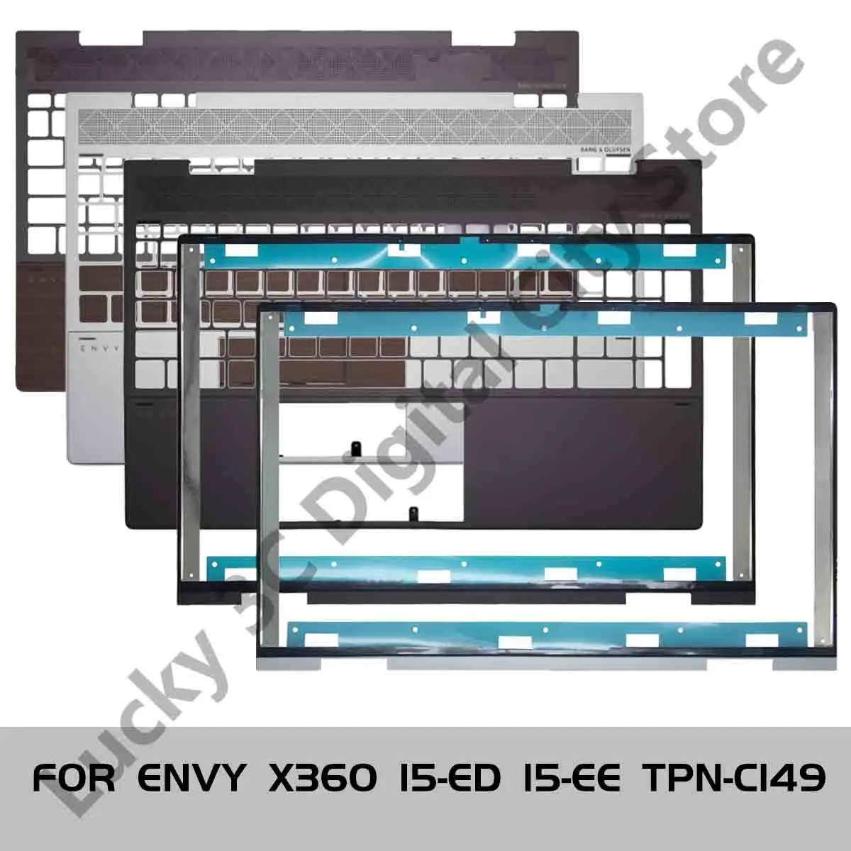 New Laptop Cover For HP ENVY X360 15-ED 15-EE TPN-C149 Screen Bezel Palmrest Bottom Case Integrated/Dedicated Graphics BCD Shell