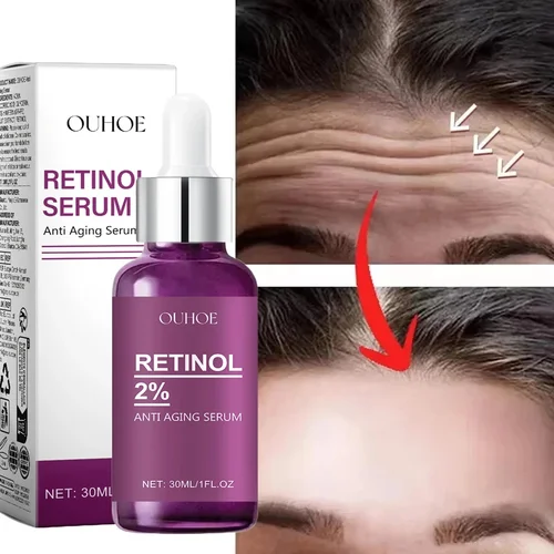 Retinol eliminar arrugas suero facial Lift reafirmante antienvejecimiento desvanecimiento líneas finas blanqueamiento brillo hidratante cosméticos para el cuidado de la piel