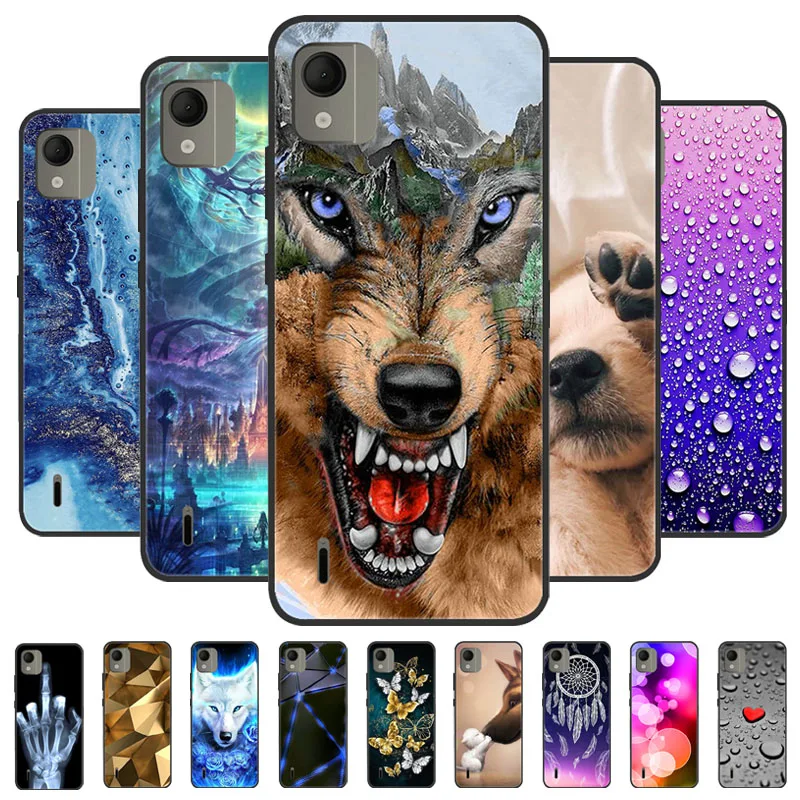 For Nokia C110 Case 2023 Silicone Shockproof Soft TPU Phone Cover For Nokia C110 Funda NokiaC110 Capa Cartoon Protective Shells