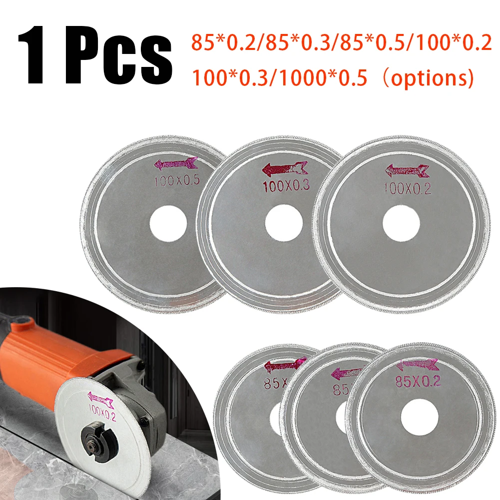 Diamond Saw Blade 100mm Cutting Disc For Angle Grinder Tile Marble Glass Cutting 85x0.2mm/0.3mm/0.5mm Cutting Disc