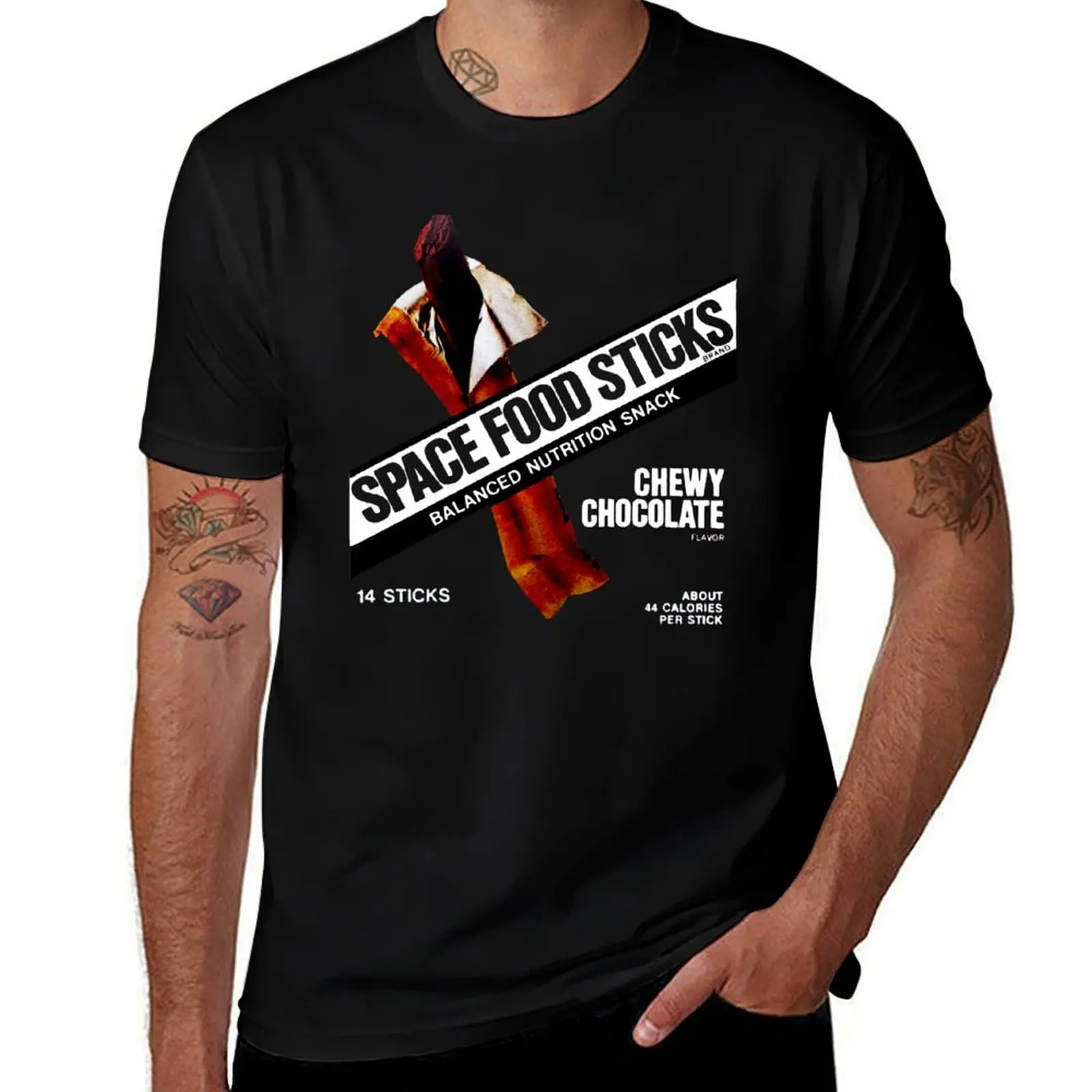 SPACE FOOD STICKS WRAPPER T-Shirt t shirt man cotton T-Shirt