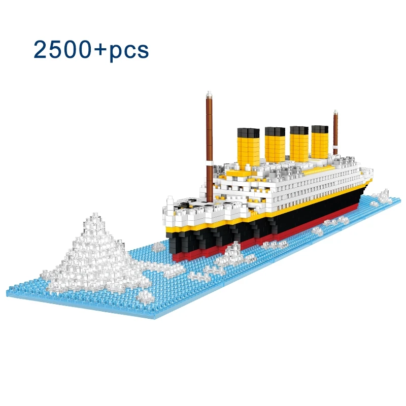 MOC Titanic Modell Kreuzfahrtschiff Bausteine Boot Sammlung DIY Bau Micro Ziegel Spielzeug Geburtstag Weihnachten geschenke