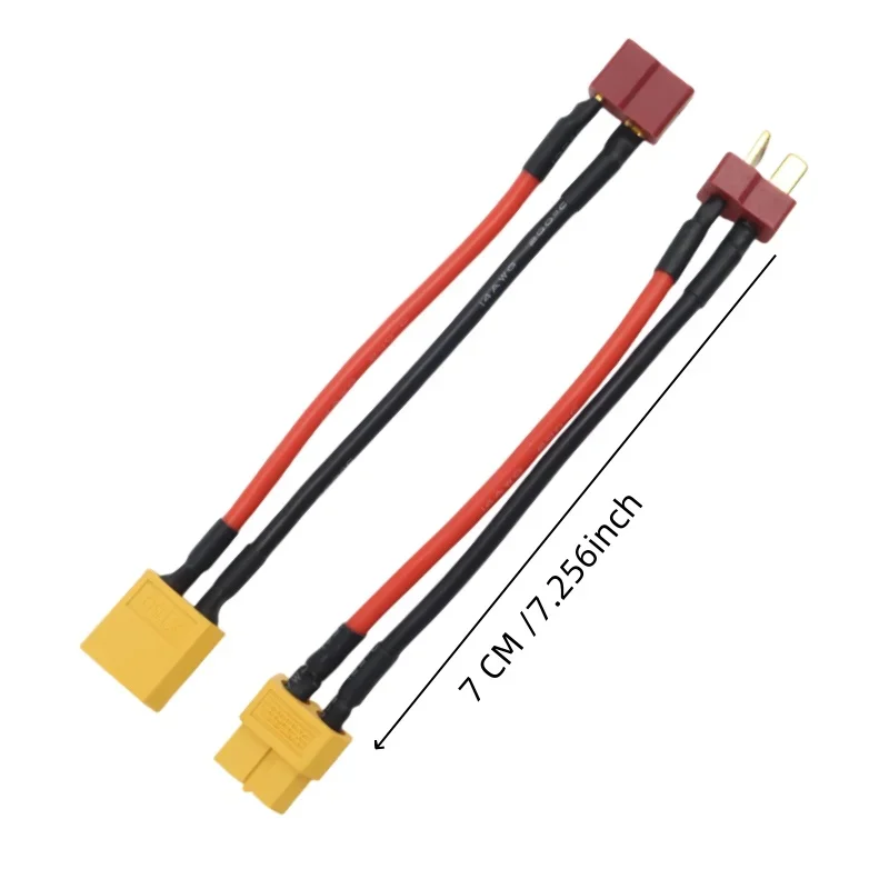 XT60 to  T-Plug Male Female Adapter Connector Cable for Lipo Battery 14AWG RC Parts 1/5/10pcs