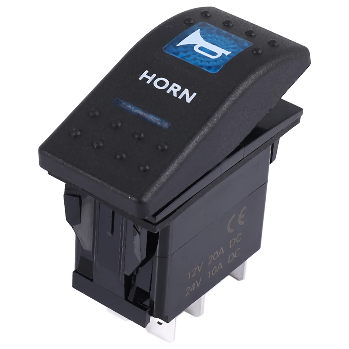 

Blue Light Horn pattern LED 12V/20A 24V/10A 5-pin Rocker Toggle Switch Car Boat