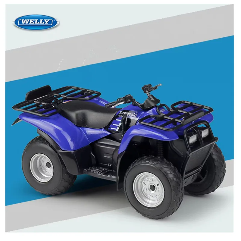 New Product WELLY 1/18 2002 Kawasaki Prairie 400 Beach Motorcycle Simulation Alloy Model Scene Ornament Toy Gift Collectible