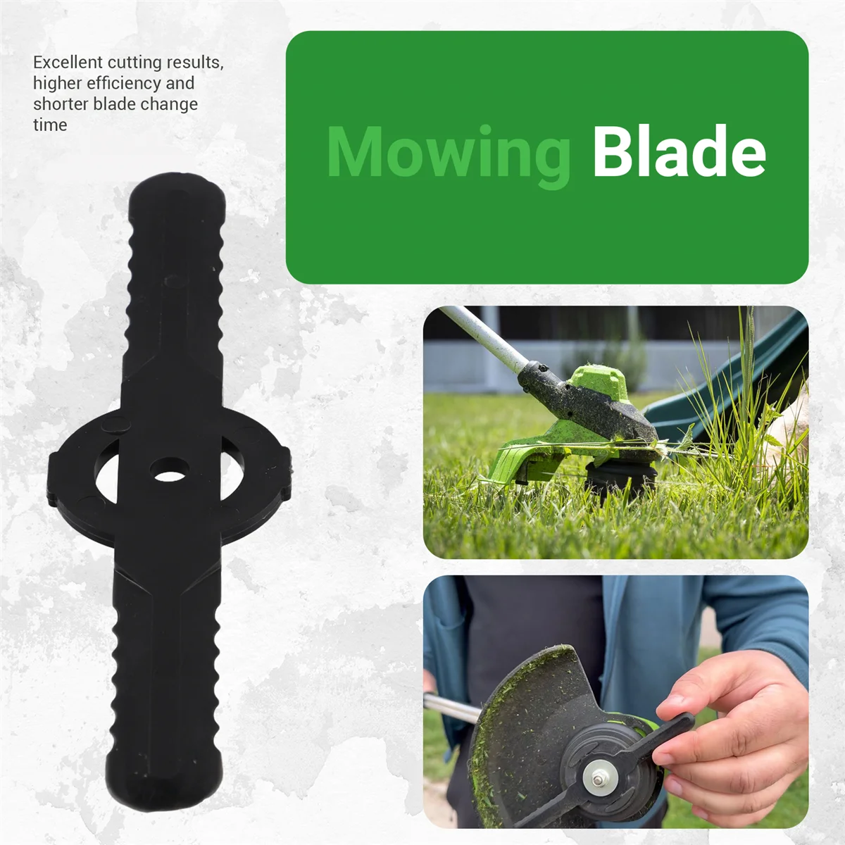 CHCH 50Pcs Plastic Grass Trimmer Blades Lawn Mower Blade Cordless Trimmer Garden Tool Lawn Mower Trimmer Accessories