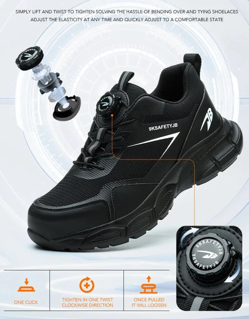 Size 47 48 Work Safety Shoes Men Women Anti-smash Anti puncture Work Sneakers Steel Toe Shoes Protective Safety Boots
