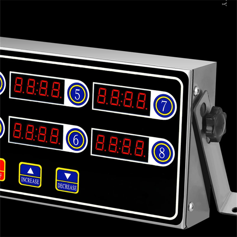 Calculagraph 8B Kalkulator Penghitung Waktu Dapur Jam Pengatur Waktu 4 Saluran Steker Daya 220V 8 Layar Goyang Keranjang untuk Mengingatkan Aksesori Memasak kitchen timer