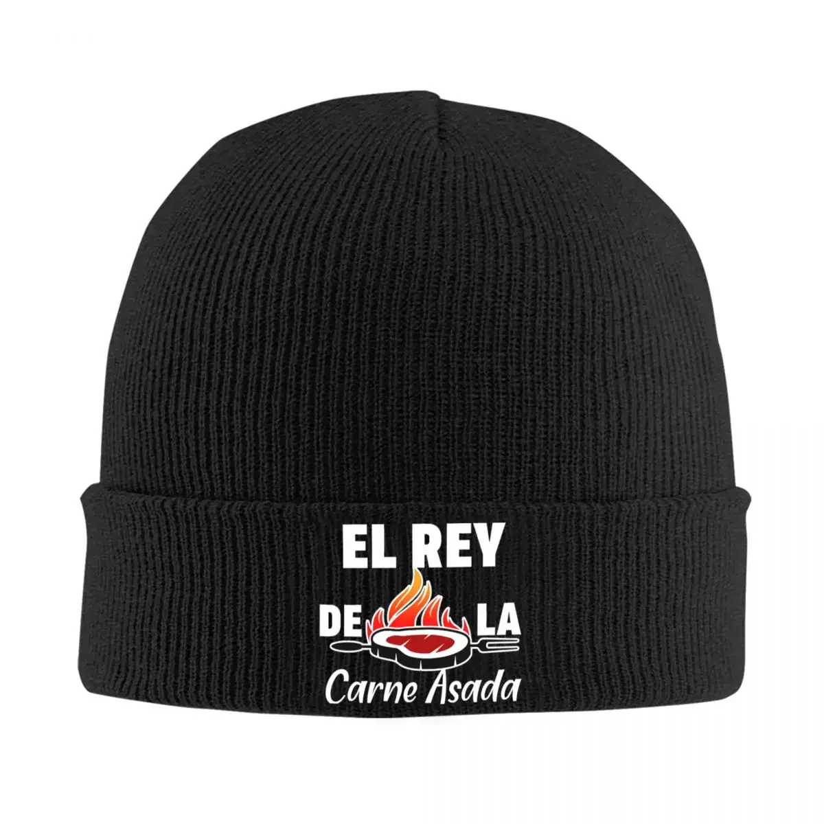 El Rey De La Carne Asada Knitted Caps for Women Men Beanies Winter Hats Crochet Melon Cap