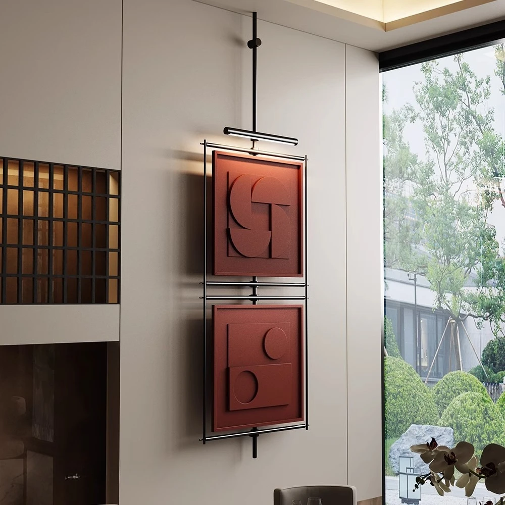 Modern simple entrance corridor decoration painting wall high-end wall decoration up and down double lighting painting living ro