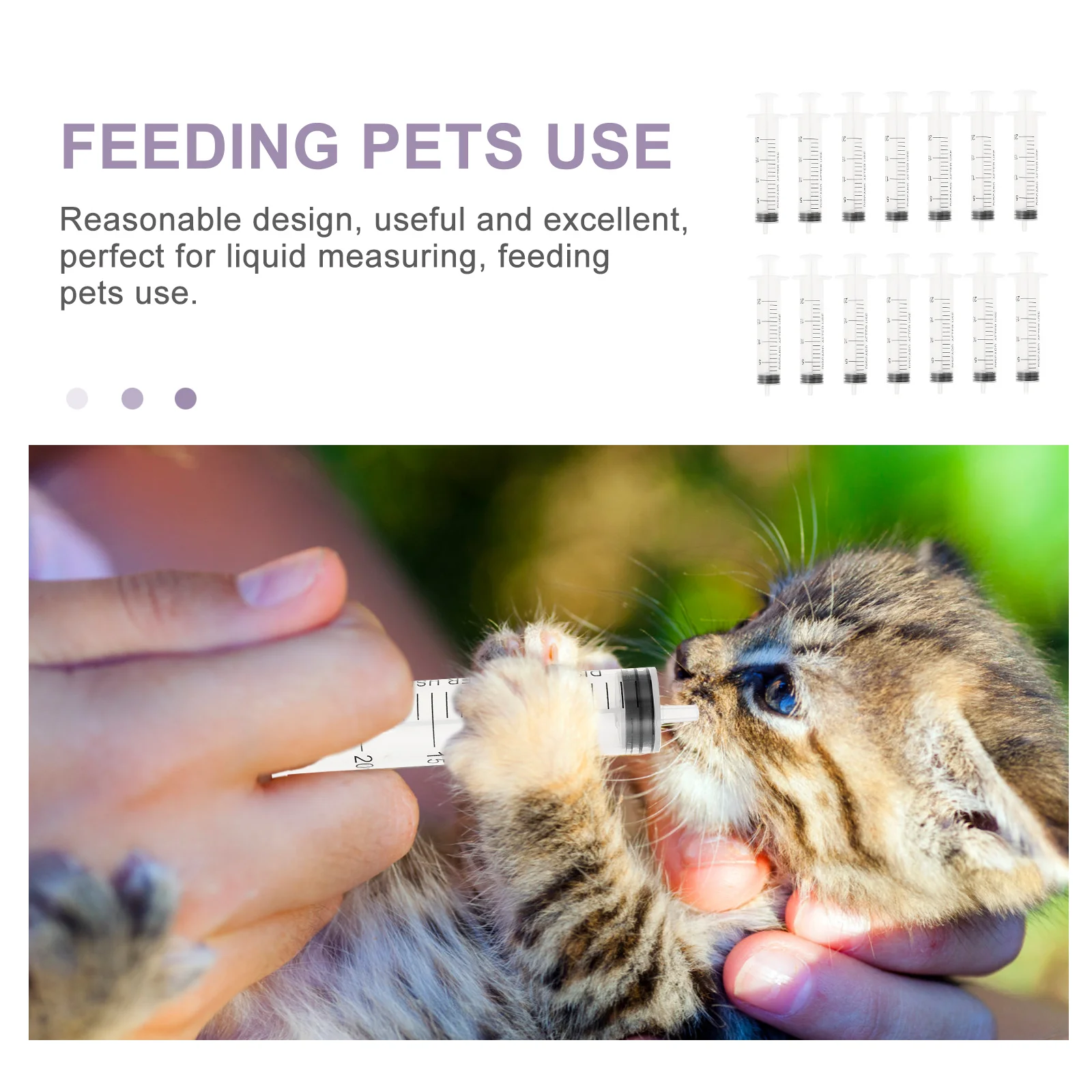 30Pcs Plastic for Measuring Liquid Needleless Dispensing Tool for Pets Lab Use Needleless