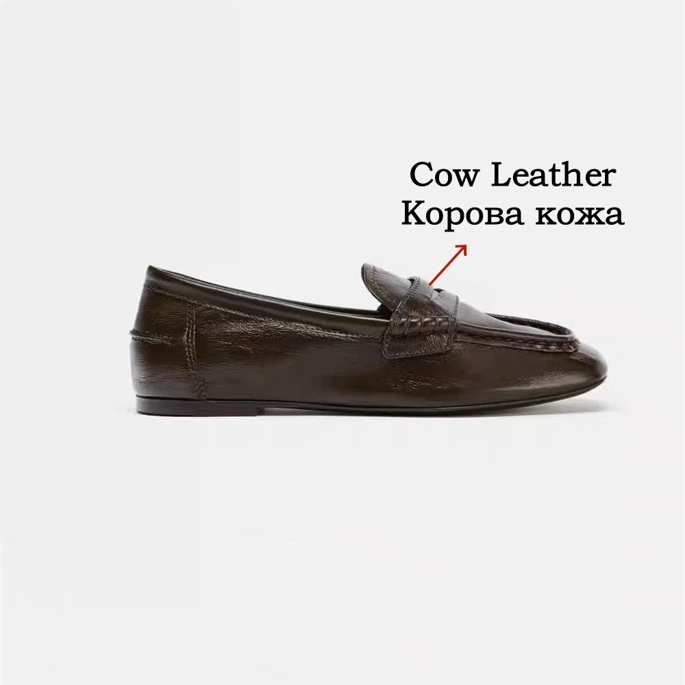 Women's Genuine Leather Loafers - Soft Platform Flats