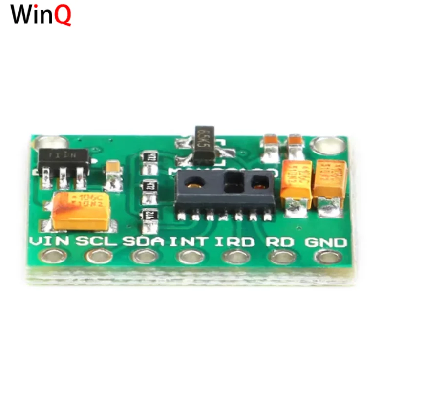 MAX30100 โมดูลเซ็นเซอร์อัตราการเต้นของหัวใจ/ชีพจร, ความเข้มข้นของออกซิเจนในเลือด/เครื่องตรวจจับอัตราการเต้นของหัวใจ, อินเทอร์เฟซ IIC