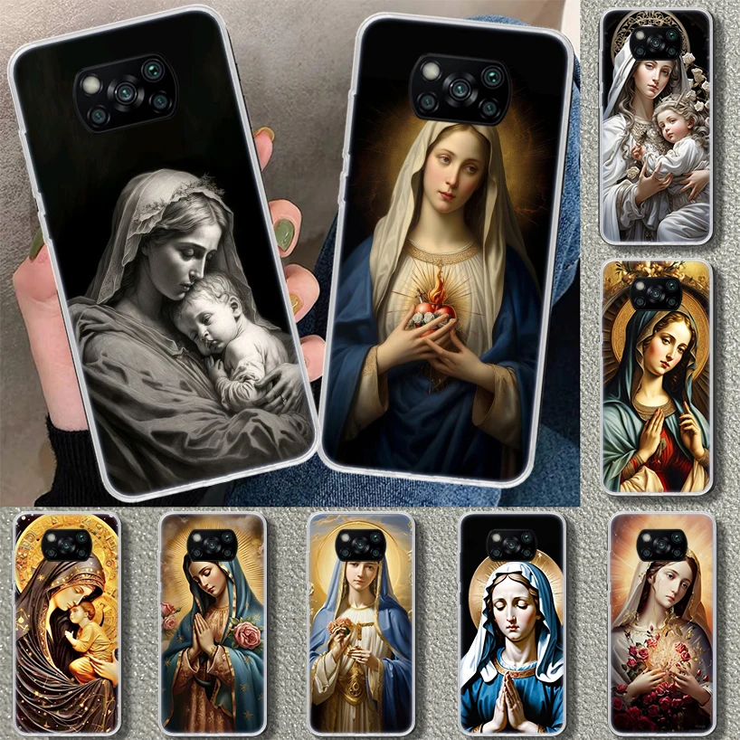 Virgin De Guadalupe Virgen Mary Phone Case Cover for Xiaomi Poco X6 X5 X4 X3 Nfc F6 Pro F5 F4 Gt F3 F2 F1 M5S M5 M4 M3 M2 Art Co