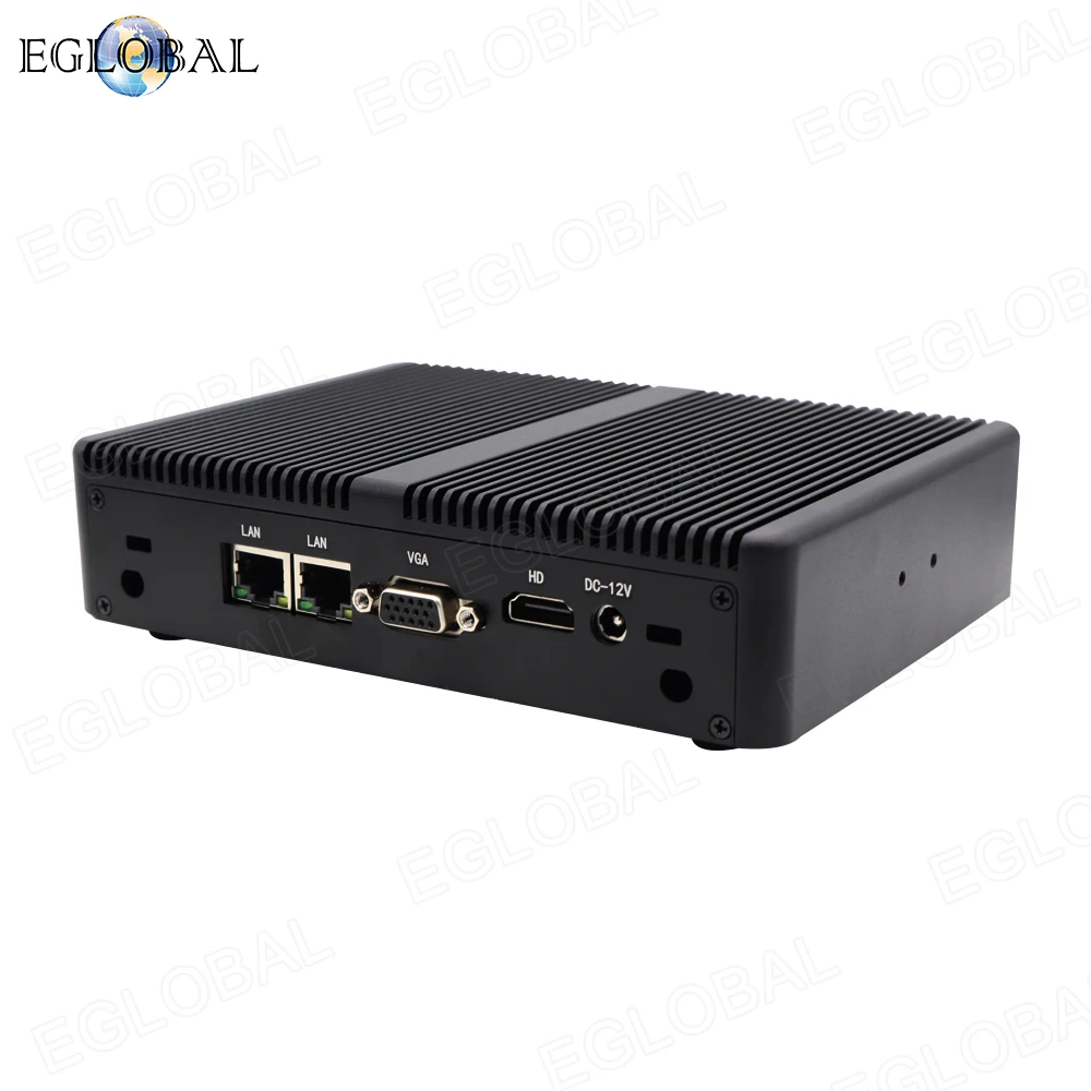 Eglobal mais barato fanless mini pc com interl celeron j1800 j1900 vga hdmi 2 rj45 lan excelente solução de cliente fino mini computação