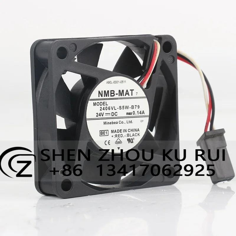

Корпусный вентилятор NMB 2406VL-S5W-B79 A90L-0001-0511/0423 # 50 FANUC DC 24 В 0,14 А 60*60*15 мм охлаждающий вентилятор