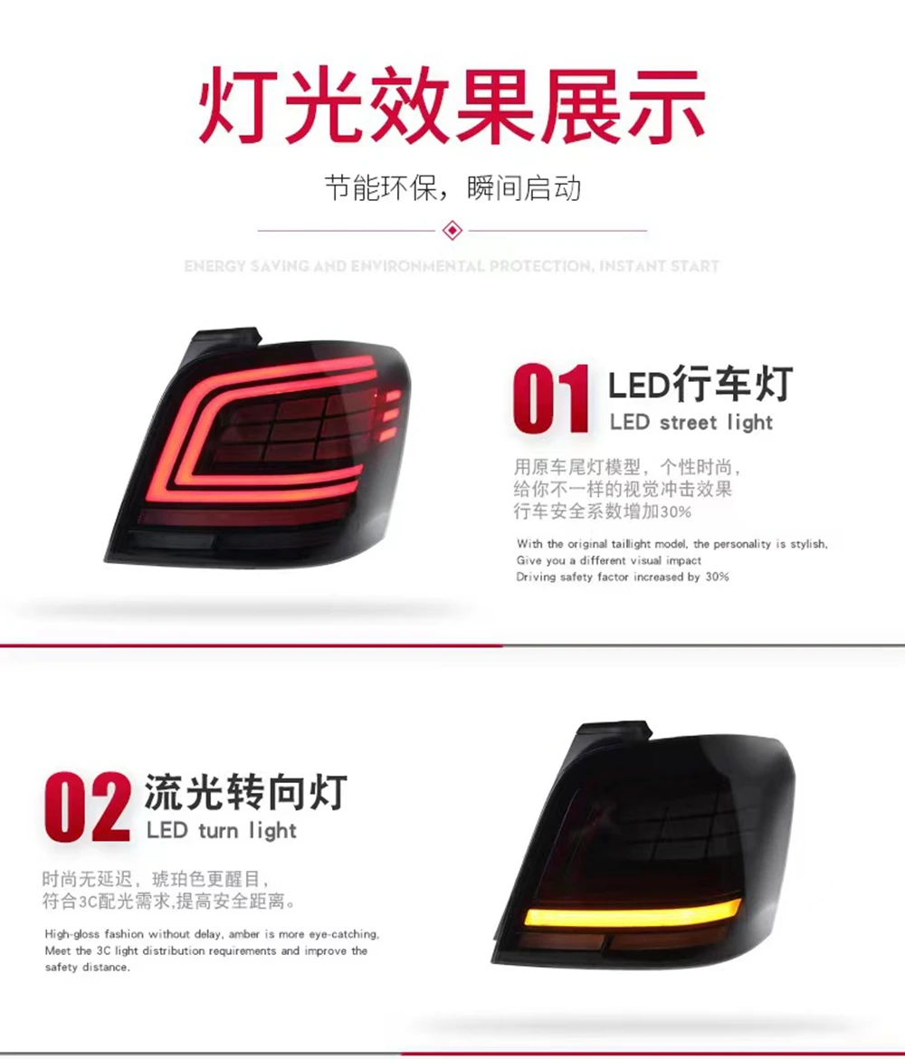 For Benz GLK260 X204 2009-2015 GLK200 GLK300 LED Taillight Upgrade DRL Dynamic Signal Brake Lamp Auto Accessories