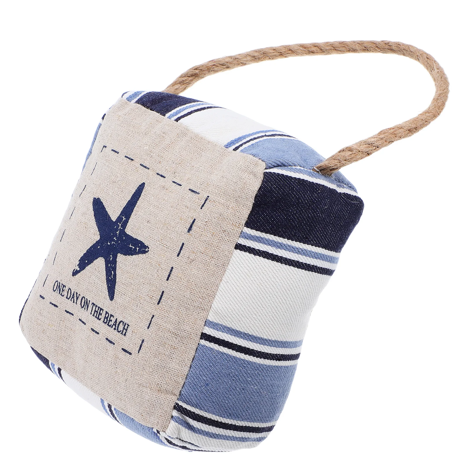 

Mediterranean Door Stopper Fabric Heavy Duty Decorative Floor Protector for Bedroom Bathroom Room Nautical Style Indoor