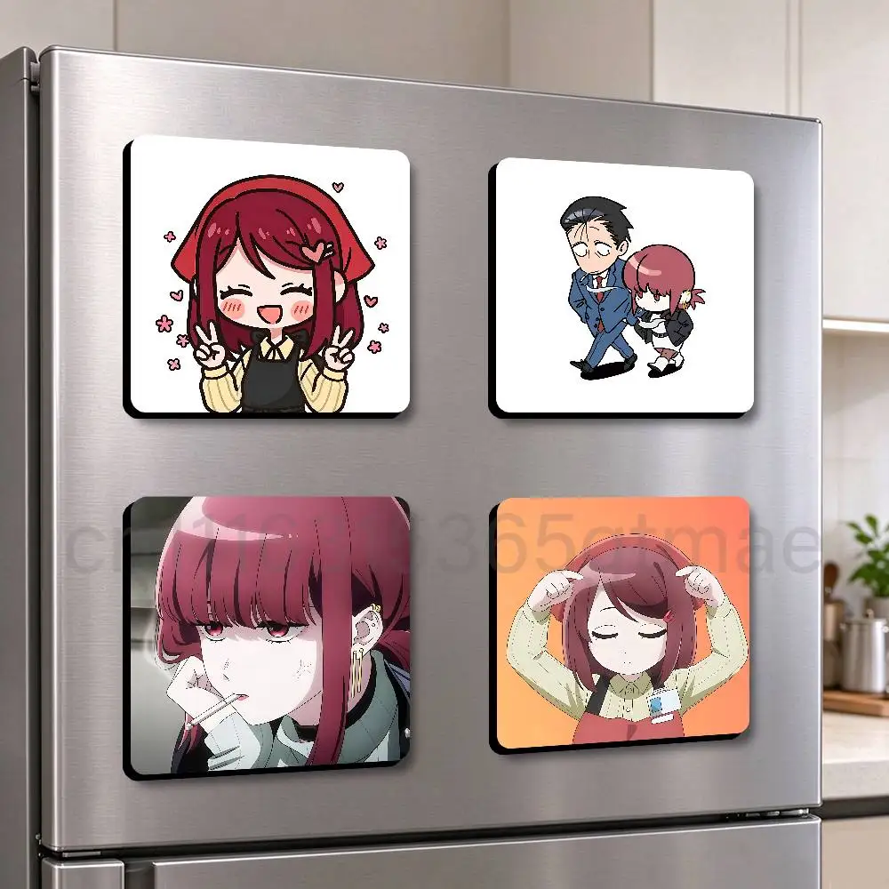 Y-Yamada Smoking Behind Supermarket Fridge Freezer Refrigerator Magnets Metal Cabinet Dimensions 75x75mm Magnetic Sticker Cover