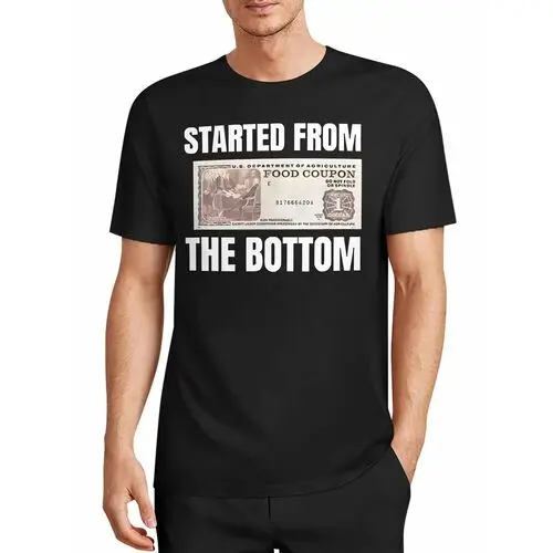 Bottom-Tier Counter-Culture Food Coupon American Street Style Printed T-Shirt
