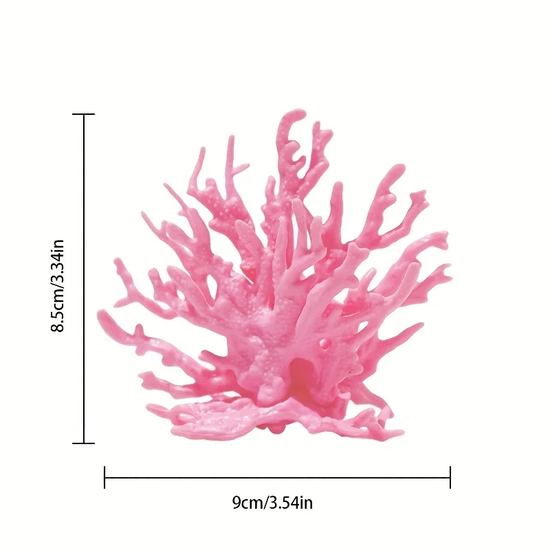 Ocean Decorative Coral, Coral for Fish Tank Sea View Room Decoration, Three-color Aquarium Scenery Resin Coral Ornament