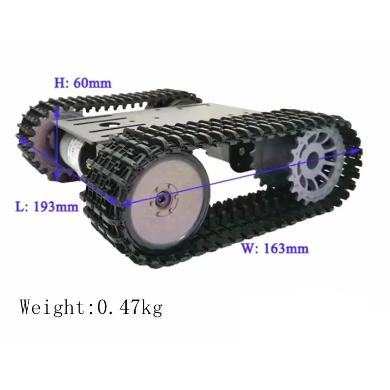 Tank Car Chassis Raupen-Raupenroboter-Plattform mit Dual-DC-12-V-Motor für Heimwerker für Arduino